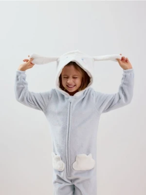 Reserved - Piżama pajacyk z kapturem Cinnamoroll - jasnoniebieski