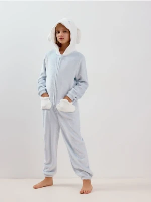Reserved - Piżama pajacyk z kapturem Cinnamoroll - jasnoniebieski