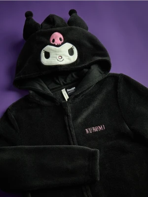 Reserved - Piżama pajacyk z kapturem Kuromi - czarny