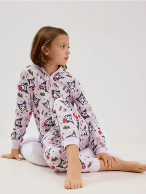 Reserved - Piżama pajacyk z kapturem Kuromi - lawendowy