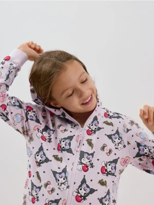 Reserved - Piżama pajacyk z kapturem Kuromi - lawendowy