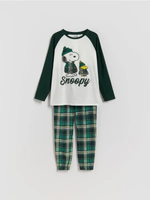 Reserved - Piżama SNOOPY - ciemnozielony
