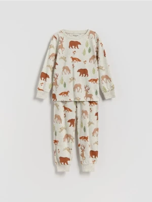 Reserved - Piżama z nadrukiem - beżowy