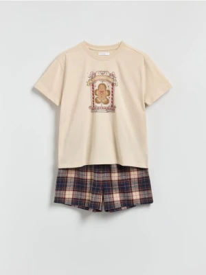 Reserved - Piżama ze świątecznym motywem - granatowy