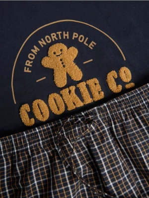 Zdjęcie produktu Reserved - Piżama ze świątecznym motywem - granatowy