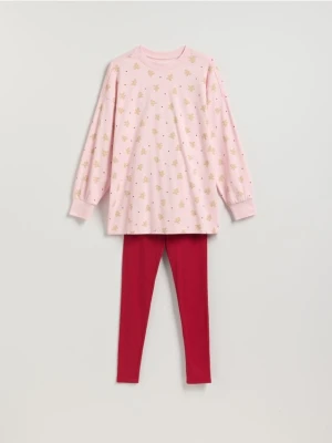 Reserved - Piżama ze świątecznym nadrukiem - fioletowy