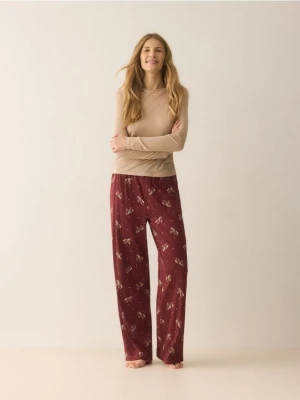 Reserved - Piżamowe spodnie - czerwony