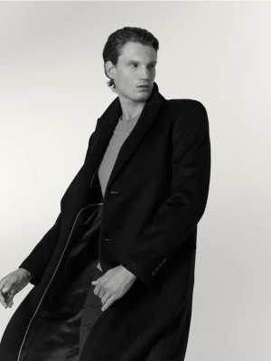 Reserved - Płaszcz z dodatkiem wełny - czarny