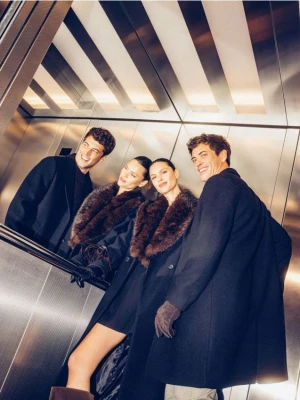 Reserved - Płaszcz z dodatkiem wełny - czarny