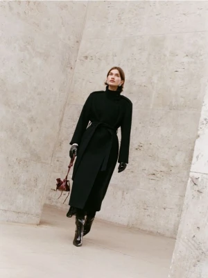 Reserved - Płaszcz z dodatkiem wełny - czarny