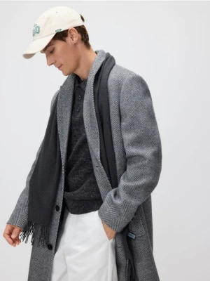 Reserved - Płaszcz z dodatkiem wełny - szary