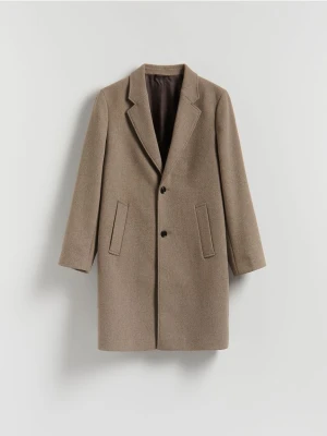 Reserved - Płaszcz z domieszką wełny - beżowy