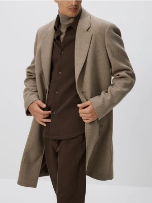 Reserved - Płaszcz z domieszką wełny - beżowy