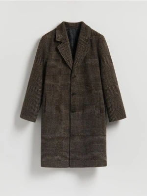 Reserved - Płaszcz z domieszką wełny - brązowy