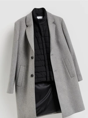 Zdjęcie produktu Reserved - Płaszcz z domieszką wełny - jasnoszary