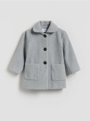 Reserved - Płaszcz z domieszką wiskozy - ciemnoszary