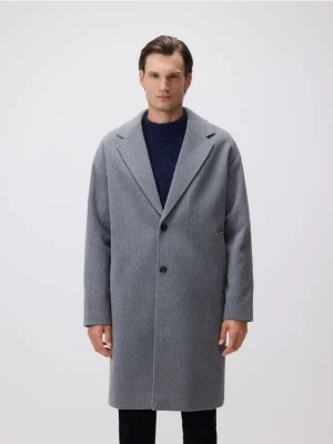 Reserved - Płaszcz z kołnierzem - jasnoszary