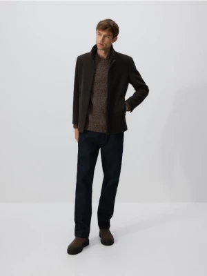 Reserved - Płaszcz z wełną - brązowy