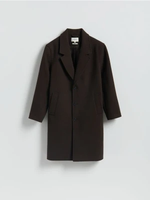 Reserved - Płaszcz z wełną - brązowy