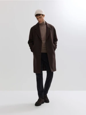Reserved - Płaszcz z wełną - brązowy