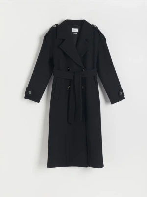 Reserved - Płaszcz z wełną - czarny