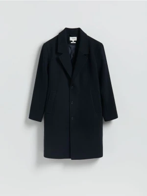 Reserved - Płaszcz z wełną - granatowy