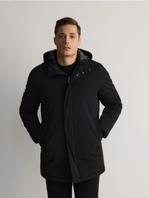 Reserved - Płaszcz z wodoodpornej tkaniny - granatowy