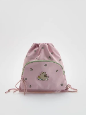 Reserved - Plecak worek Pusheen - różowy
