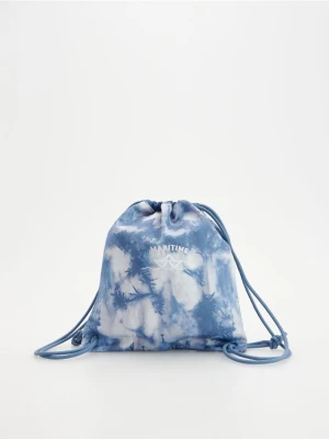 Reserved - Plecak worek tie dye - jasnoniebieski
