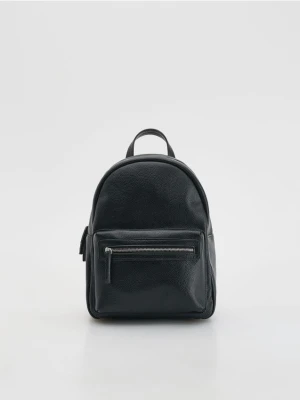 Reserved - Plecak z imitacji skóry - czarny