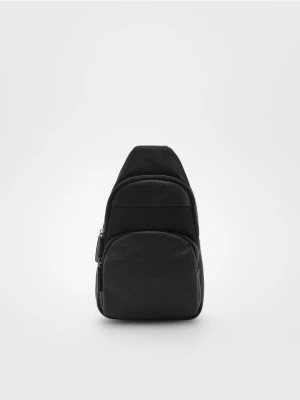 Reserved - Plecak z łączonych materiałów - czarny