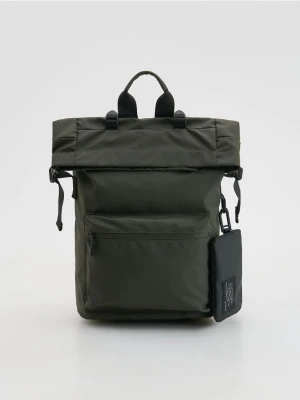 Reserved - Plecak z rolowanym zapięciem - jasny zielony