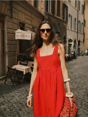 Reserved - Pleciona torebka hobo - czerwony