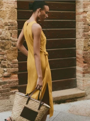 Reserved - Pleciona torebka shopper - kremowy