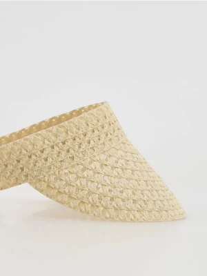 Reserved - Pleciony daszek - kremowy