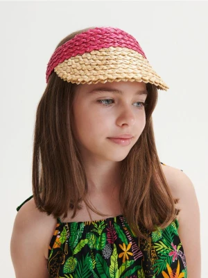 Reserved - Pleciony daszek na opasce - fuksja