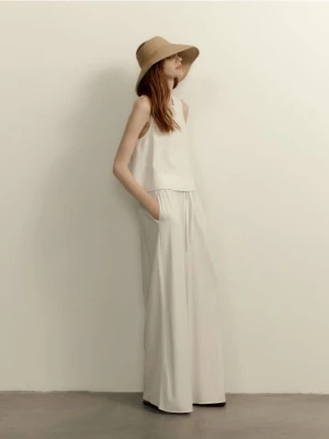 Reserved - Pleciony daszek przeciwsłoneczny - brązowy