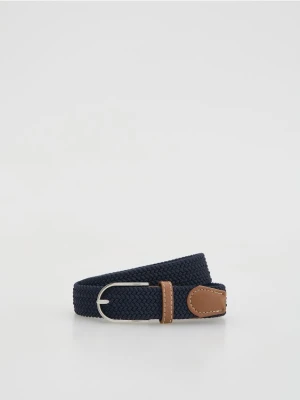 Reserved - Pleciony pasek - granatowy