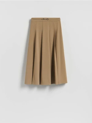 Reserved - Plisowana spódnica - beżowy