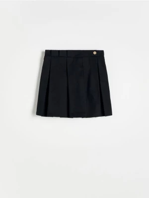 Reserved - Plisowana spódnica - czarny
