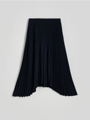 Reserved - Plisowana spódnica - granatowy