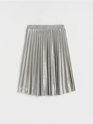 Reserved - Plisowana spódnica - jasnoszary