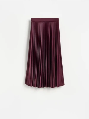 Reserved - Plisowana spódnica maxi - ciemnofioletowy
