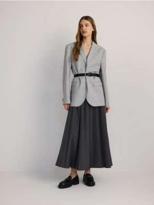 Reserved - Plisowana spódnica maxi - ciemnoszary