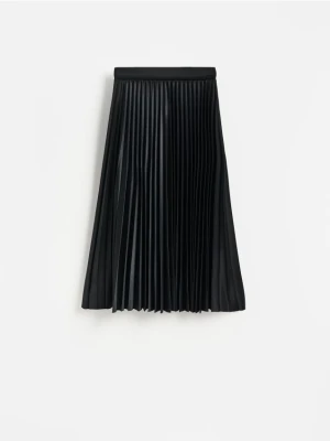 Reserved - Plisowana spódnica maxi - czarny