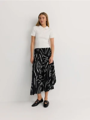 Reserved - Plisowana spódnica midi - wielobarwny