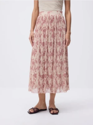 Reserved - Plisowana spódnica midi - wielobarwny