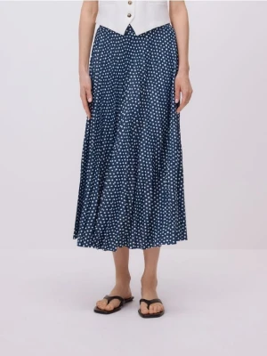 Reserved - Plisowana spódnica w groszki - wielobarwny
