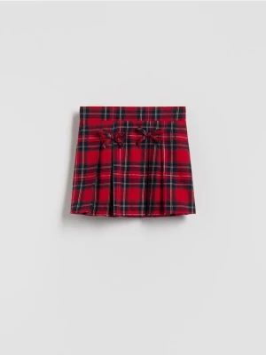 Reserved - Plisowana spódnica w kratę - wielobarwny