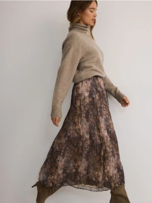 Reserved - Plisowana spódnica w zwierzęcy wzór - wielobarwny